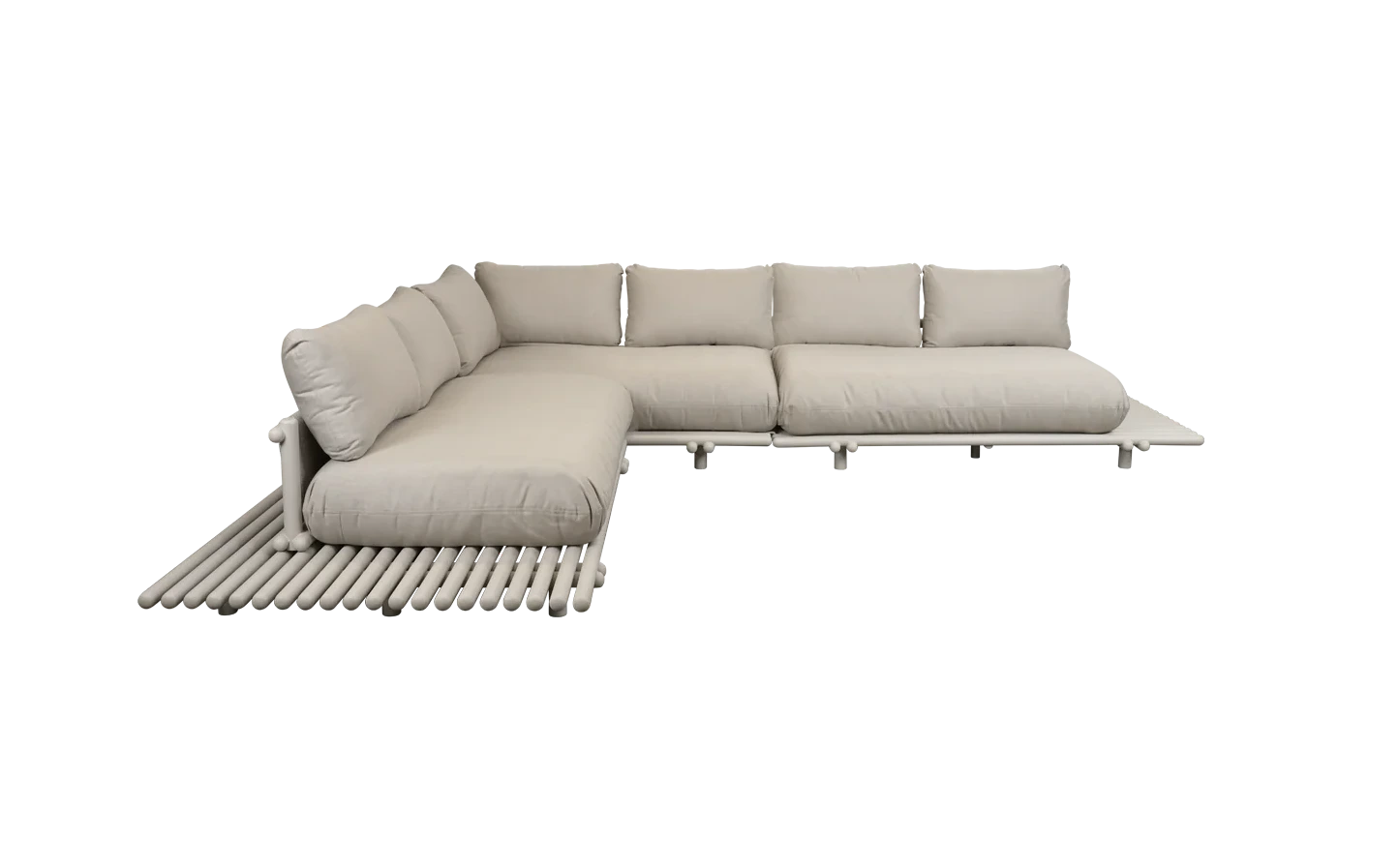 Sticks platform, corner sofa large - Aluminium
