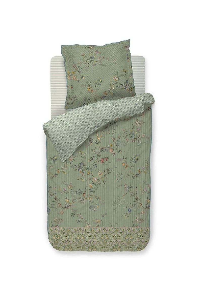 Amor de Dios Duvet Cover Green