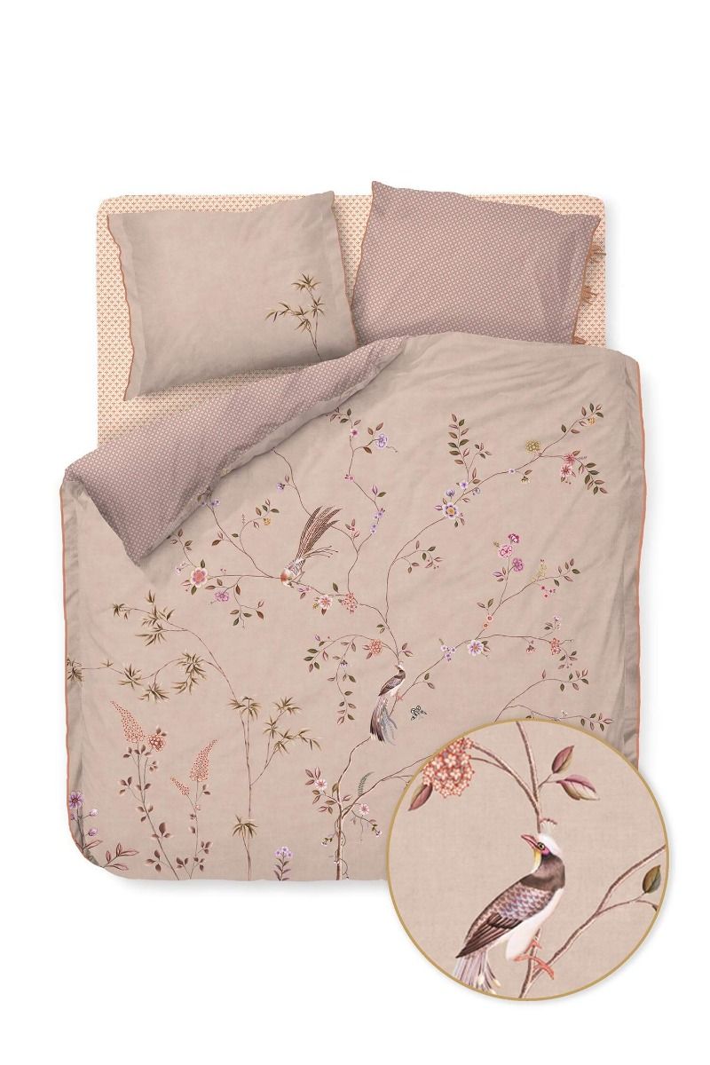 Bamboo Blossom Khaki Duvet Cover