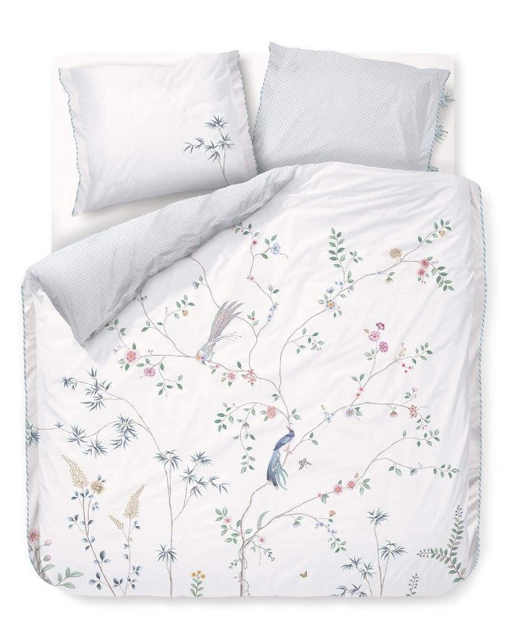 Bamboo Blossom White Duvet Cover