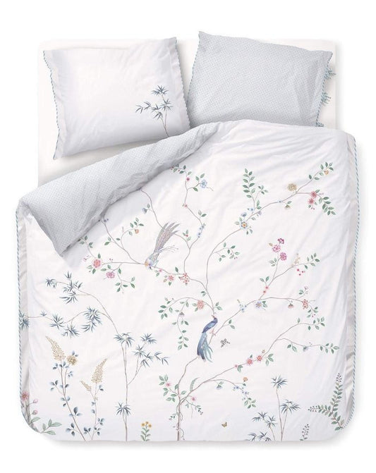 Bamboo Blossom White Duvet Cover