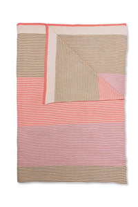 Blockstripe throw pastel