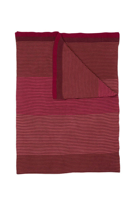Blockstripe throw pink