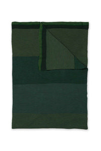 Blockstripe throw green