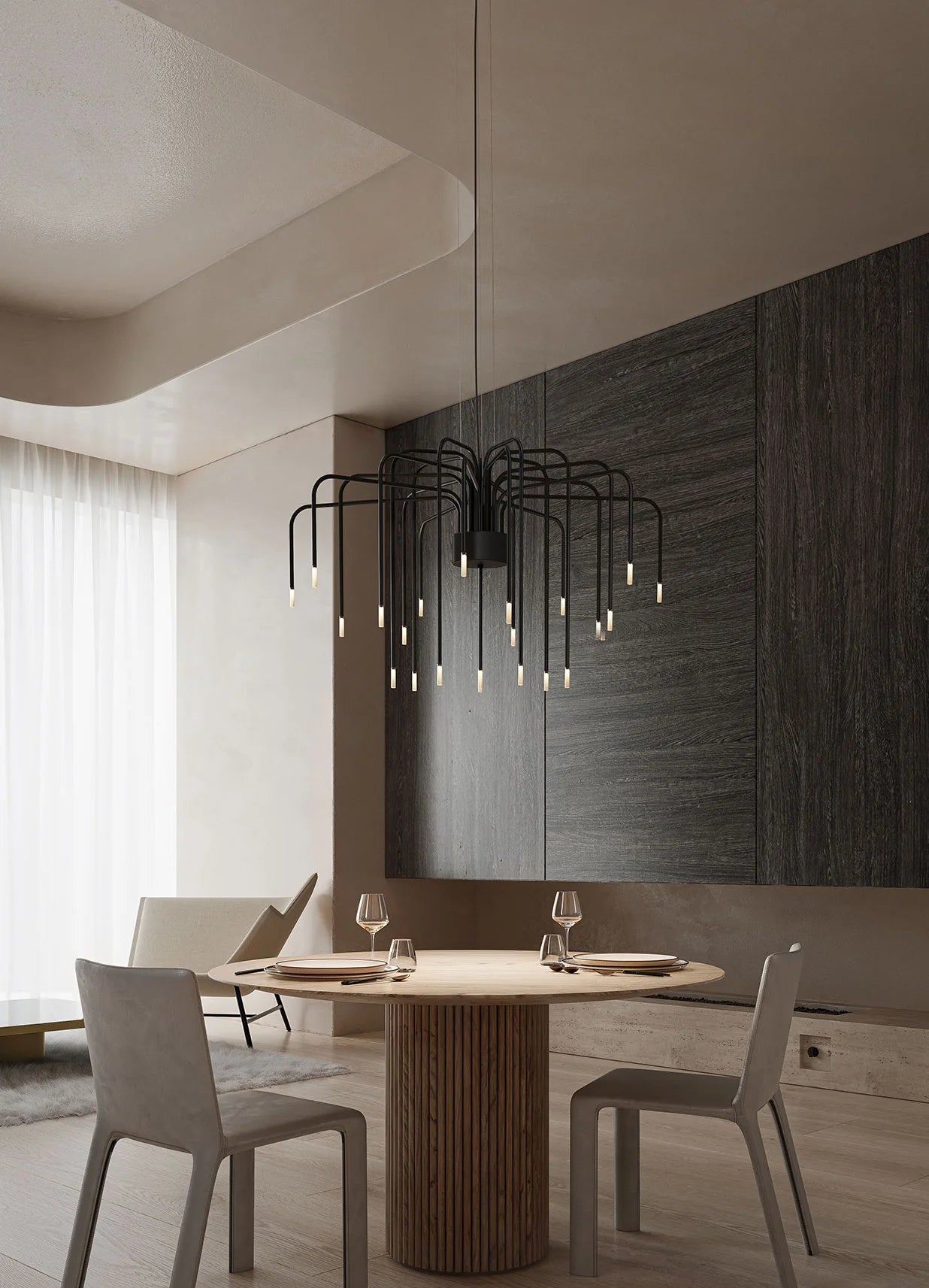 Boom suspension lamp