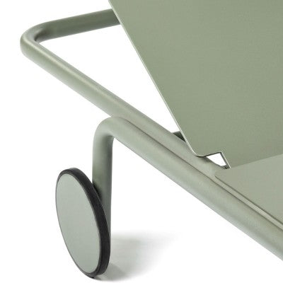 Sun lounger aluminium eucalyptus green - August