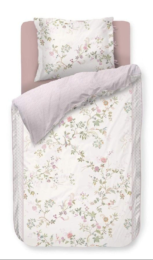Bustani White Duvet Cover