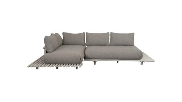 Sticks platform, corner sofa large - Aluminium