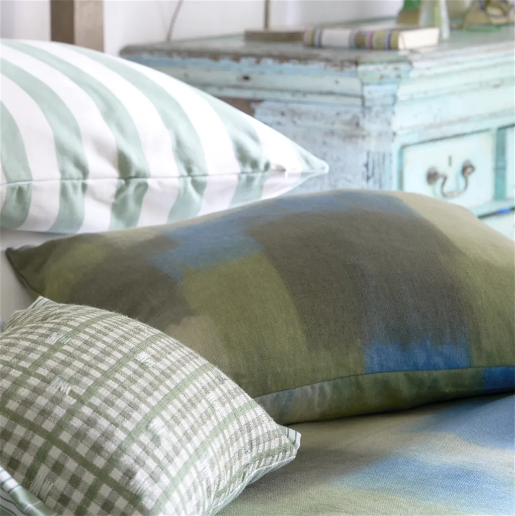 Carrés Ombrés Moss Cushion