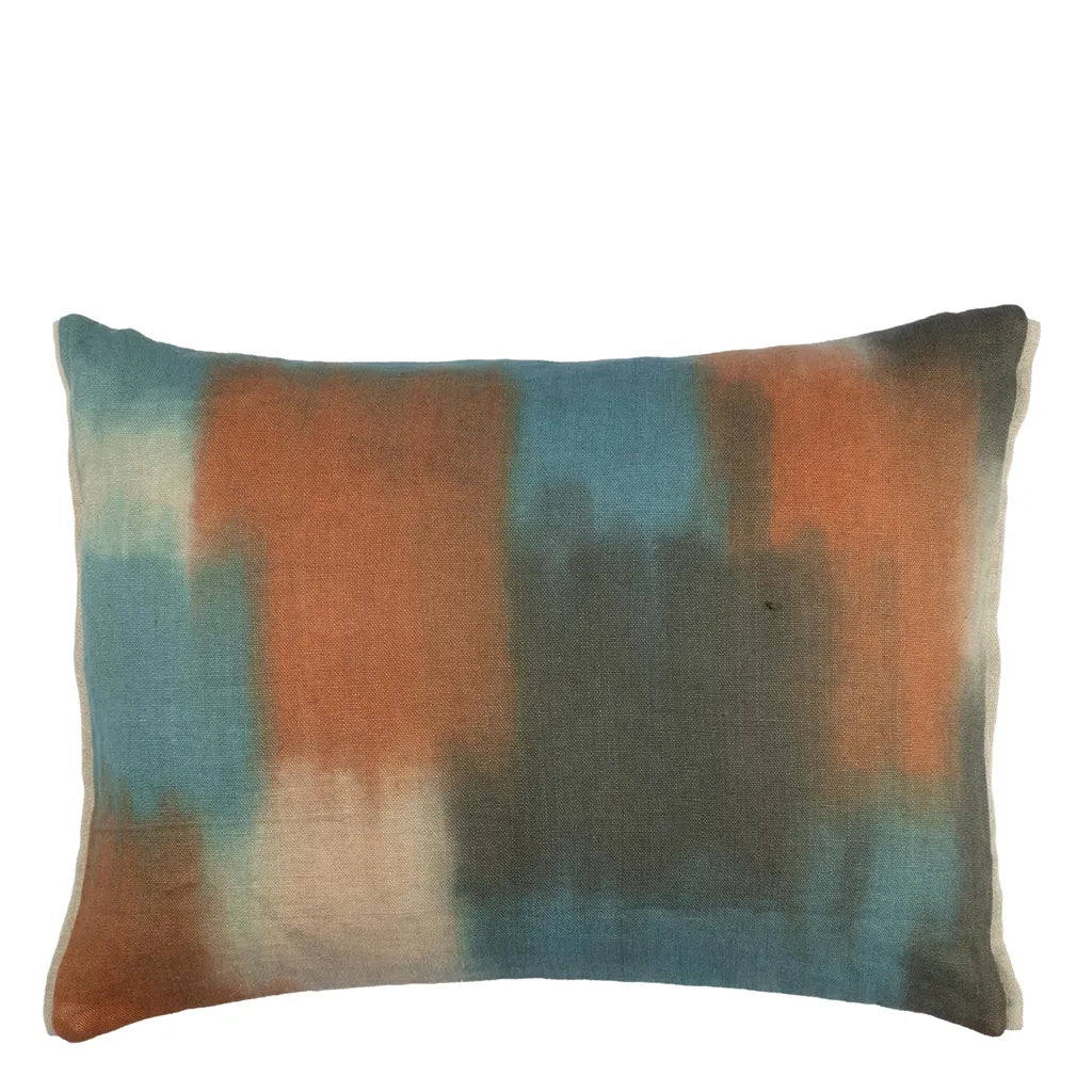 Carrés Ombrés Terracota Cushion