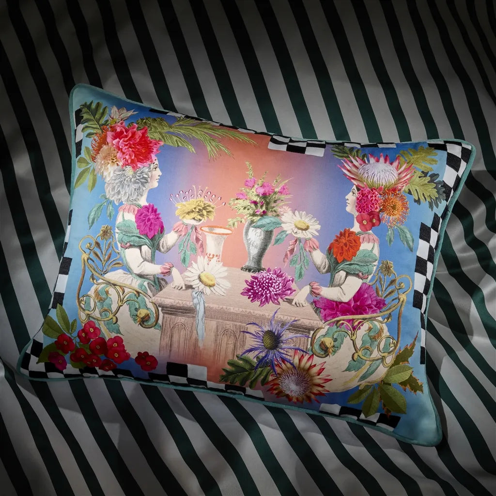 Fleurs Jumelles Mosaique cushion