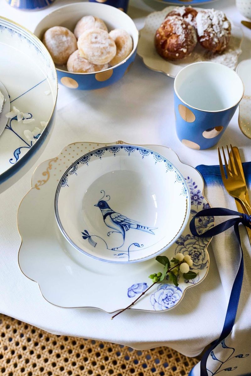 Bowl Pip & The Blue Bird White 15 cm  (Set 4 Pieces)