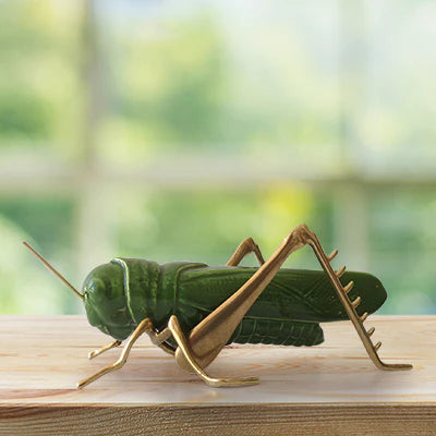 Grasshopper - Green with Brass Legs
