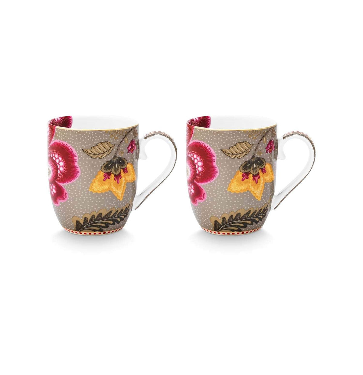 Mugs Blooming Tales Fantasy Khaki 200ml (Set 2 Pieces)