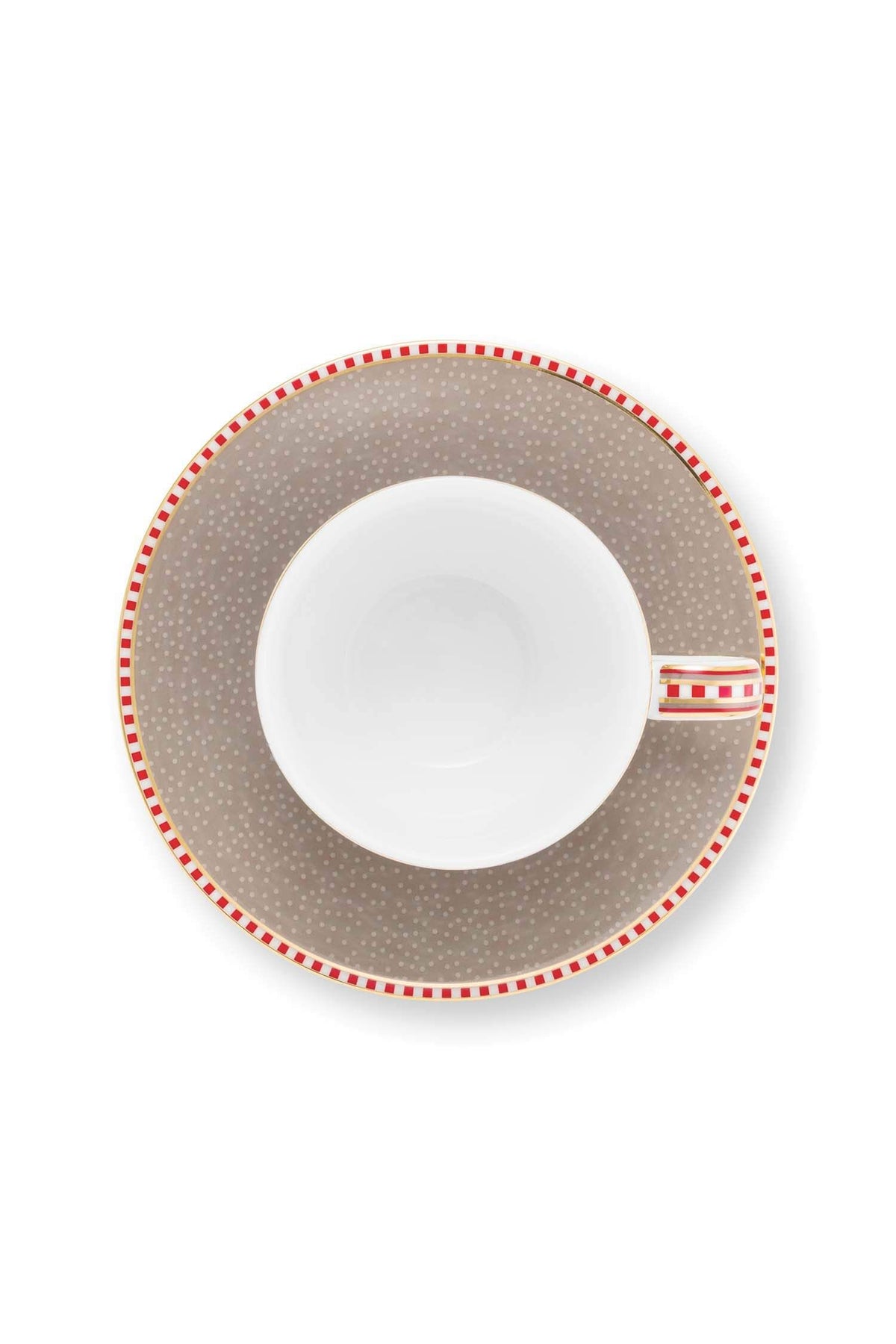 Espresso Cups & Saucers Blooming Tales Khaki e 120 ml (Set 2 Pieces)