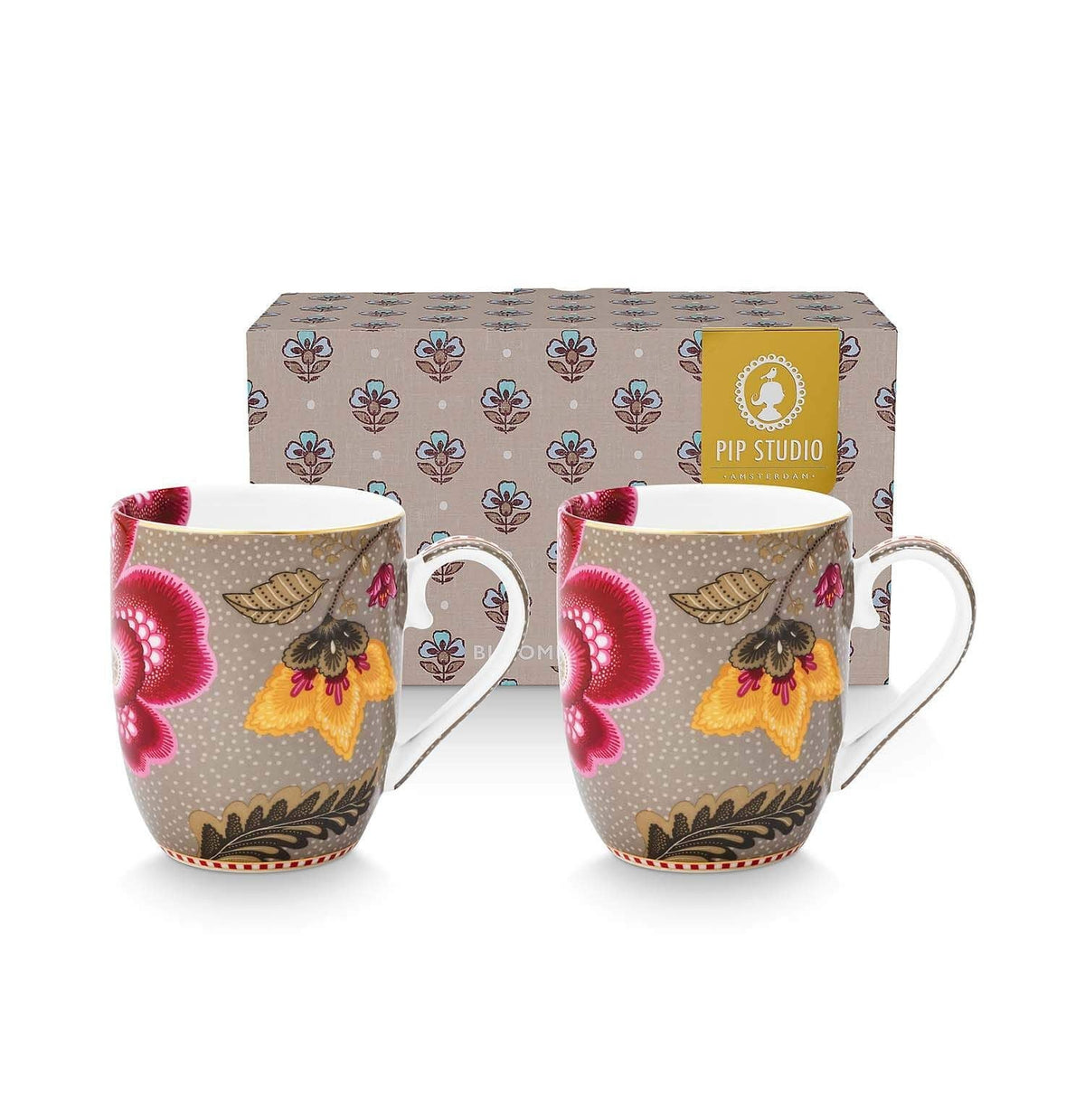 Mugs Blooming Tales Fantasy Khaki 200ml (Set 2 Pieces)