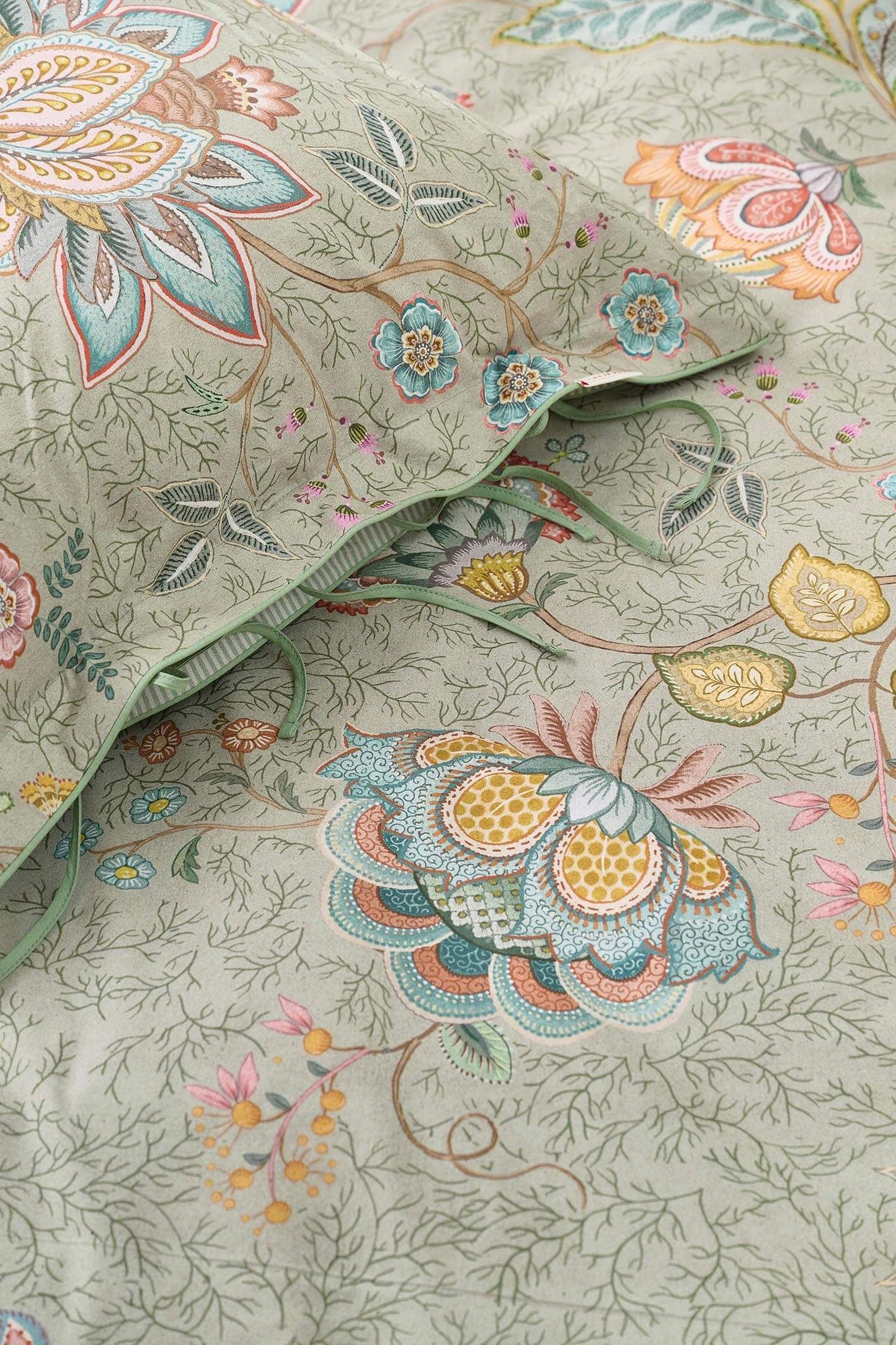 Duvet Cover Set Mumbai Morning Light Green