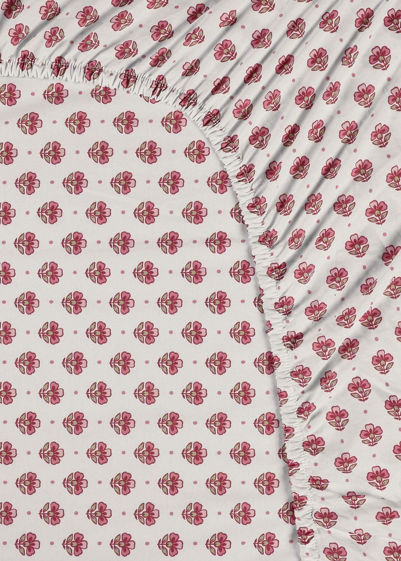 Jaipur Flower - fitted sheets Light Pink
