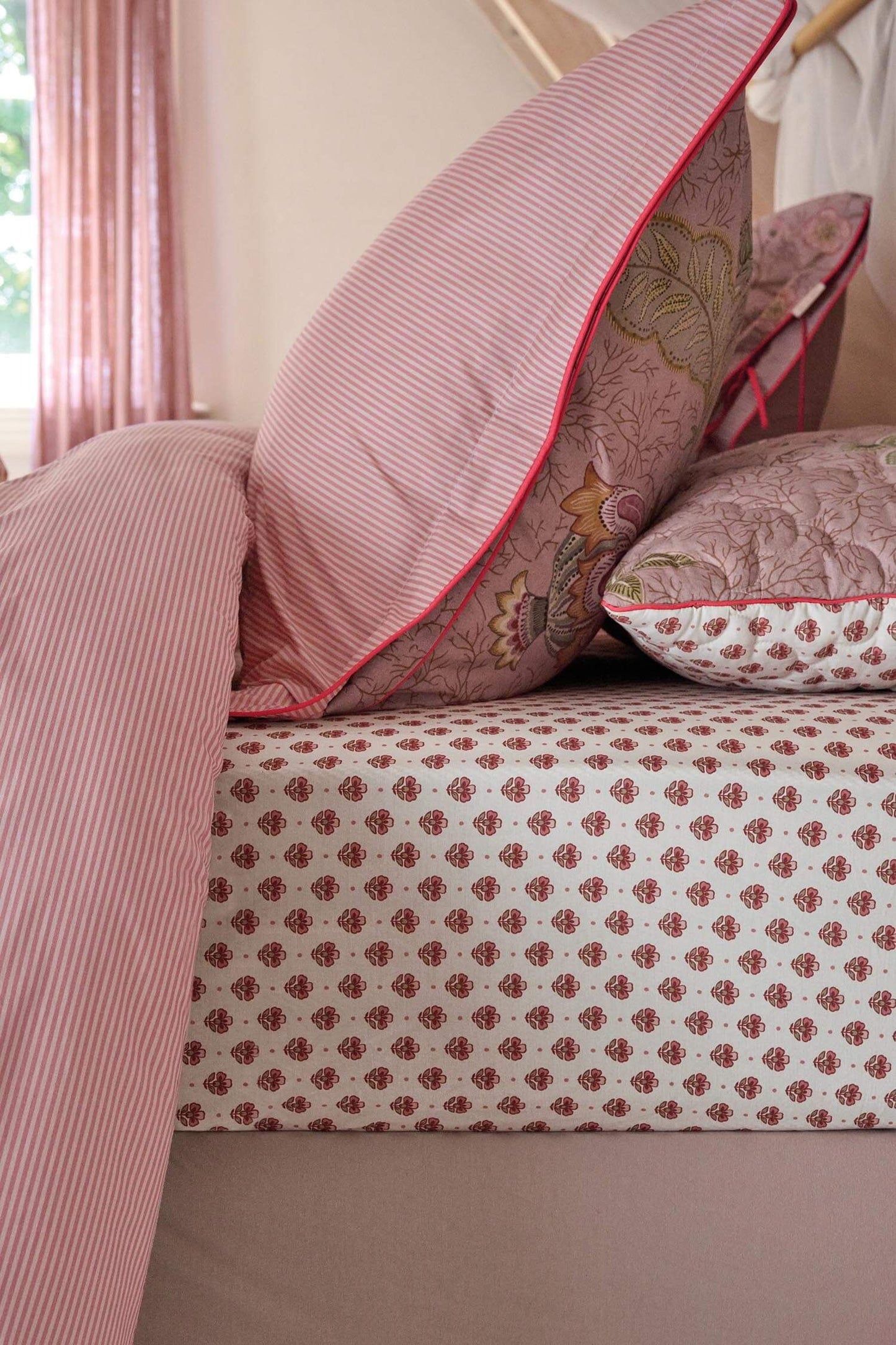 Jaipur Flower - fitted sheets Light Pink