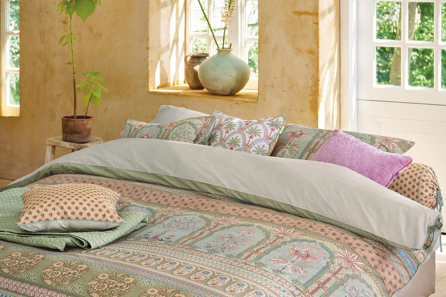 Cushion Jaipur Flower Green