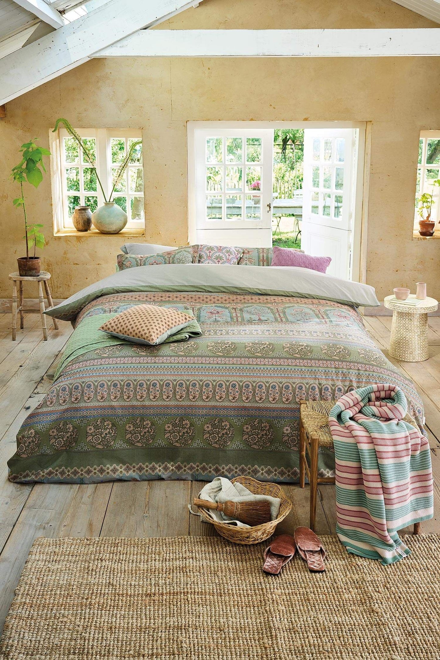 Cushion Jaipur Flower Green