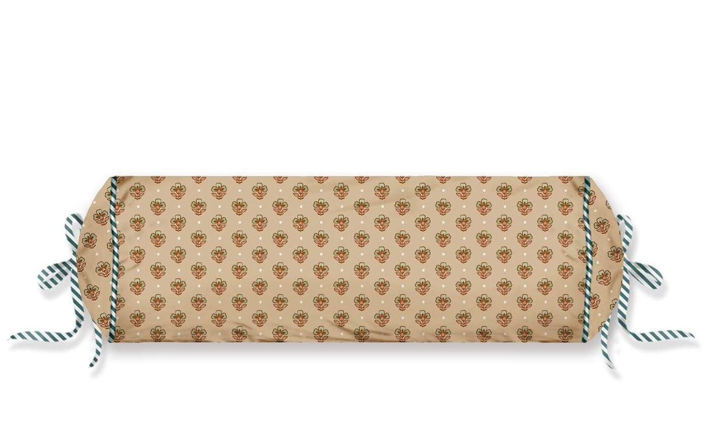 Roll Cushion Jaipur Flower Green