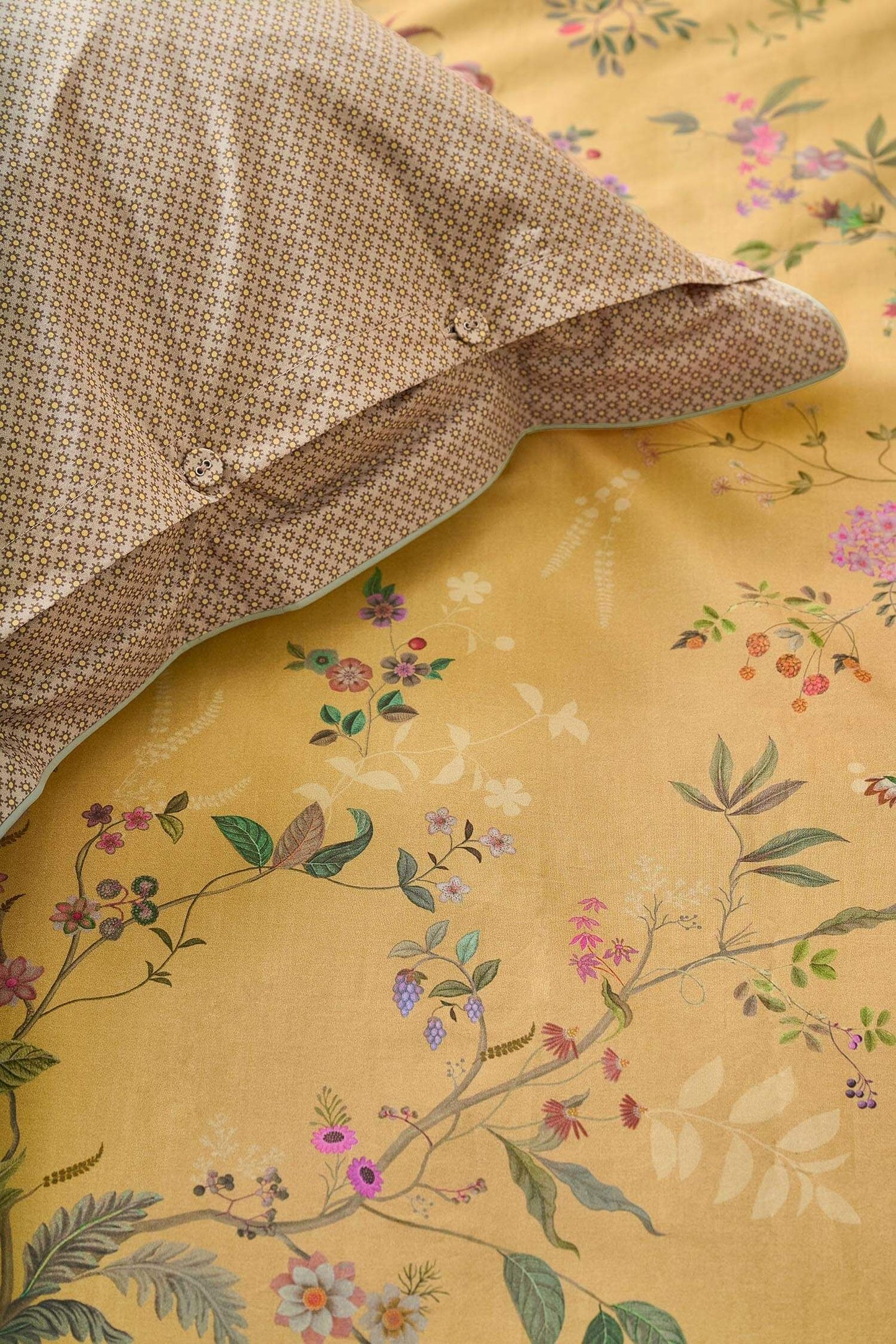 Bodhi Flower Yellow Duvet Cover