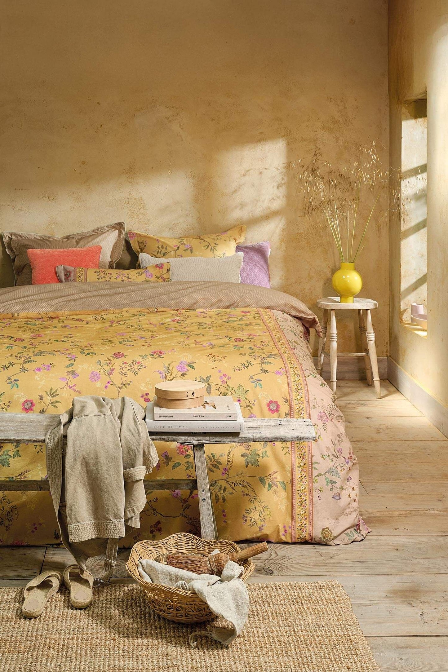 Bodhi Flower Yellow Duvet Cover
