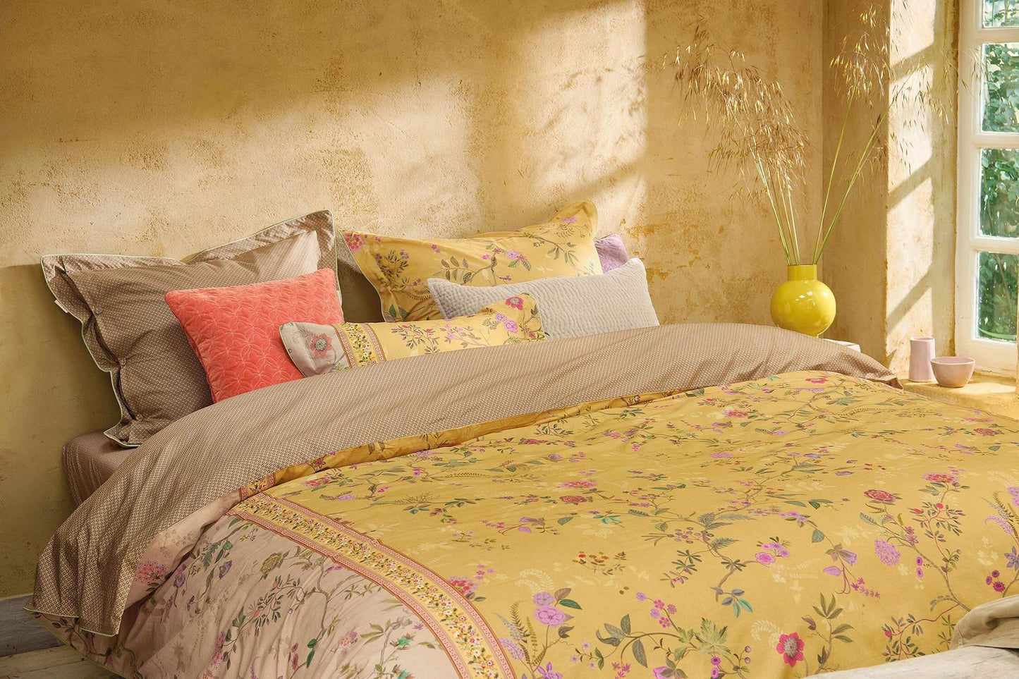 Bodhi Flower Yellow Duvet Cover