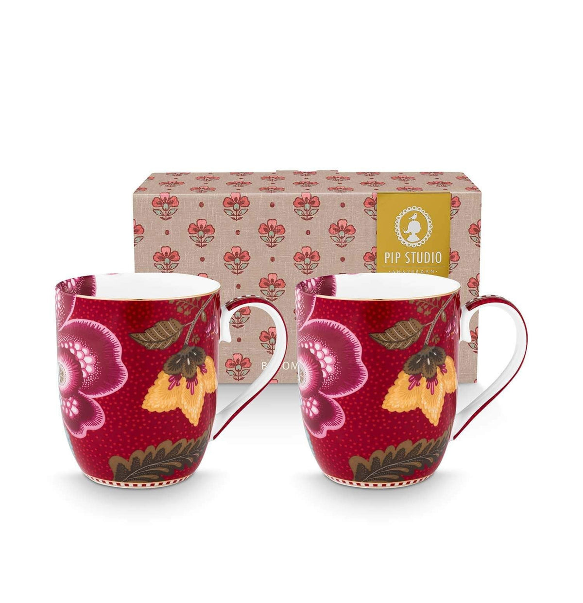 Mugs Blooming Tales Fantasy Dark Red 200ml (Set 2 Pieces)