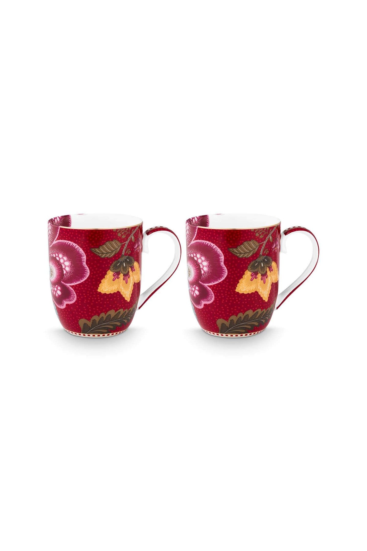 Mugs Blooming Tales Fantasy Dark Red 200ml (Set 2 Pieces)