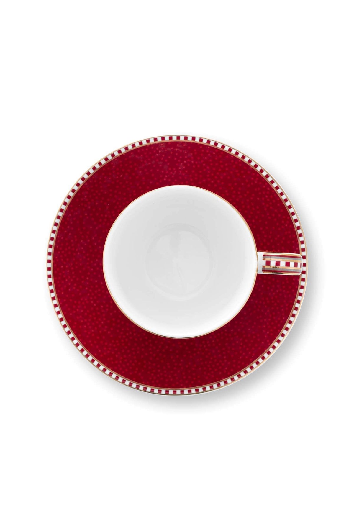Espresso Cups & Saucers Blooming Tales Dark Red e 120 ml (Set 2 Pieces)