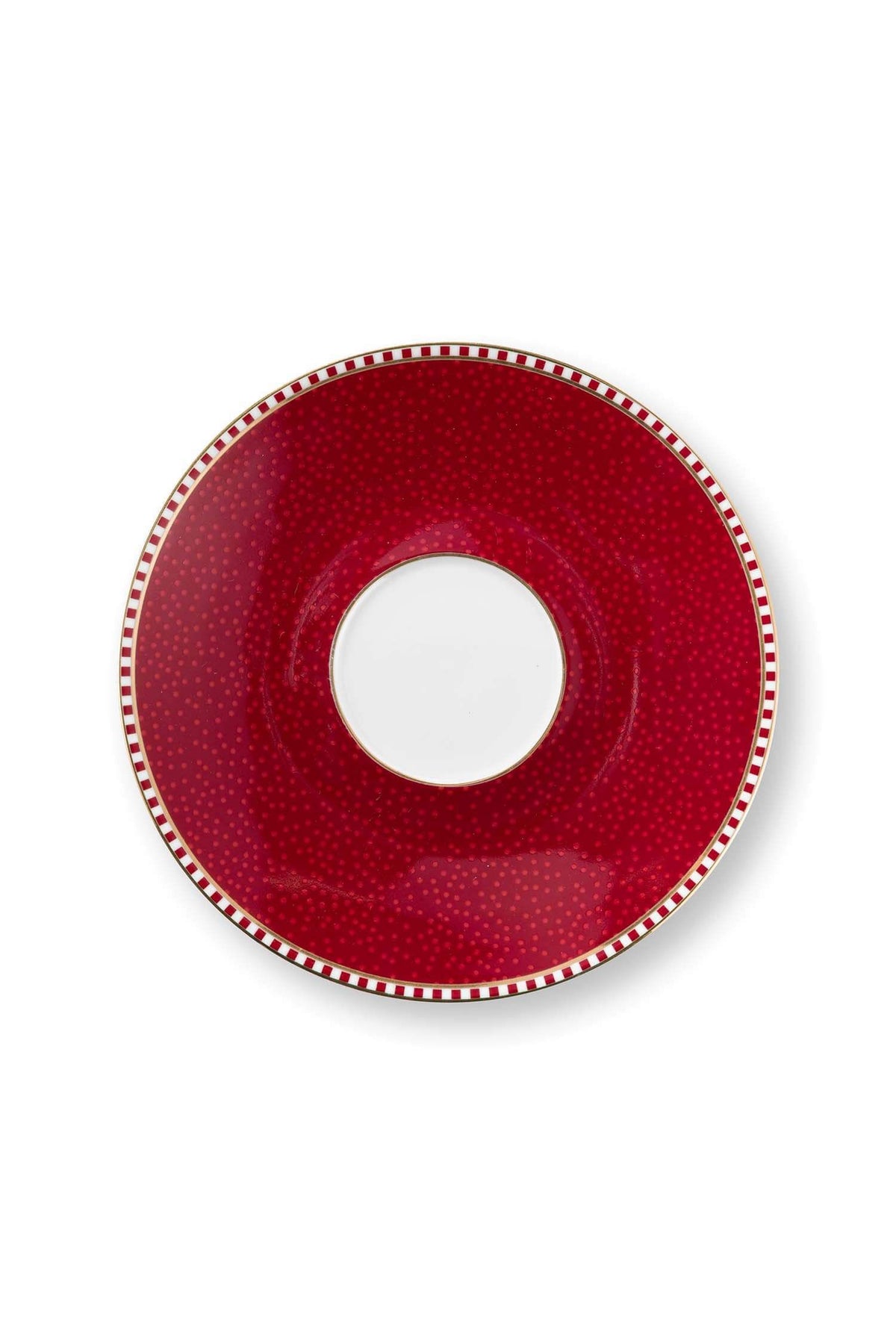 Espresso Cups & Saucers Blooming Tales Dark Red e 120 ml (Set 2 Pieces)