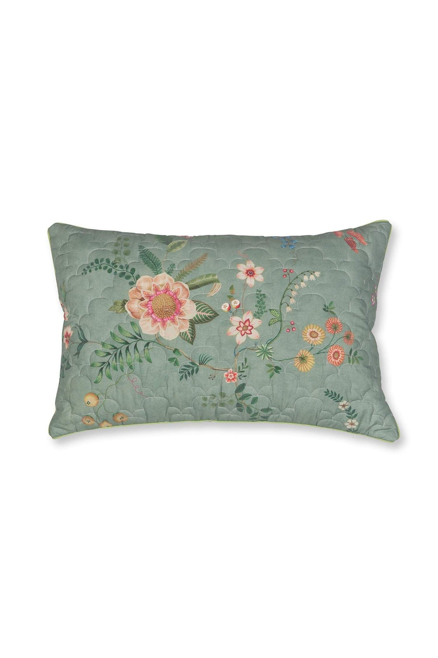 Everbloom Quilted Cushion - green