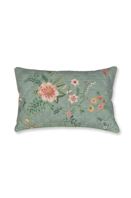 Everbloom Quilted Cushion - green
