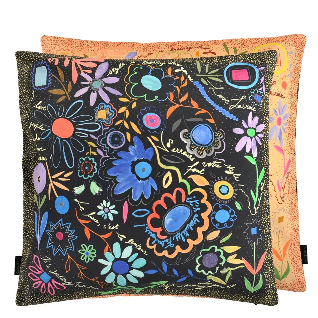 Lacroix - Dites le Avec des Fleurs Azur Cushion