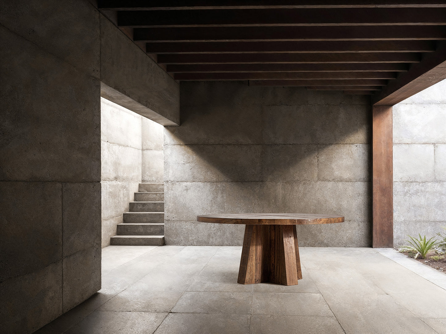 Brutalist dining table