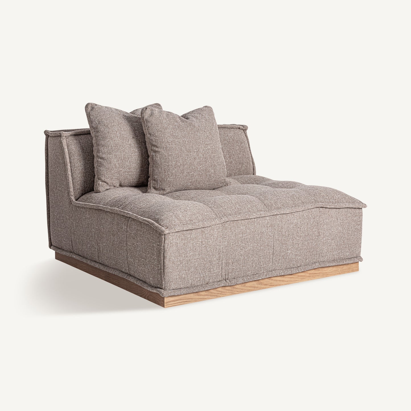 VITTEL BROWN CENTRAL SOFA MODULE (PINE WOOD)