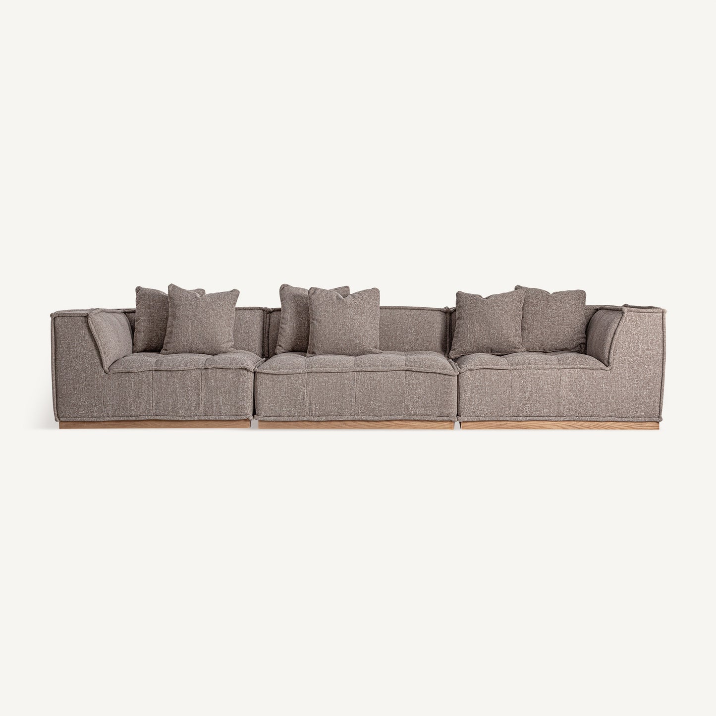 VITTEL BROWN CENTRAL SOFA MODULE (PINE WOOD)