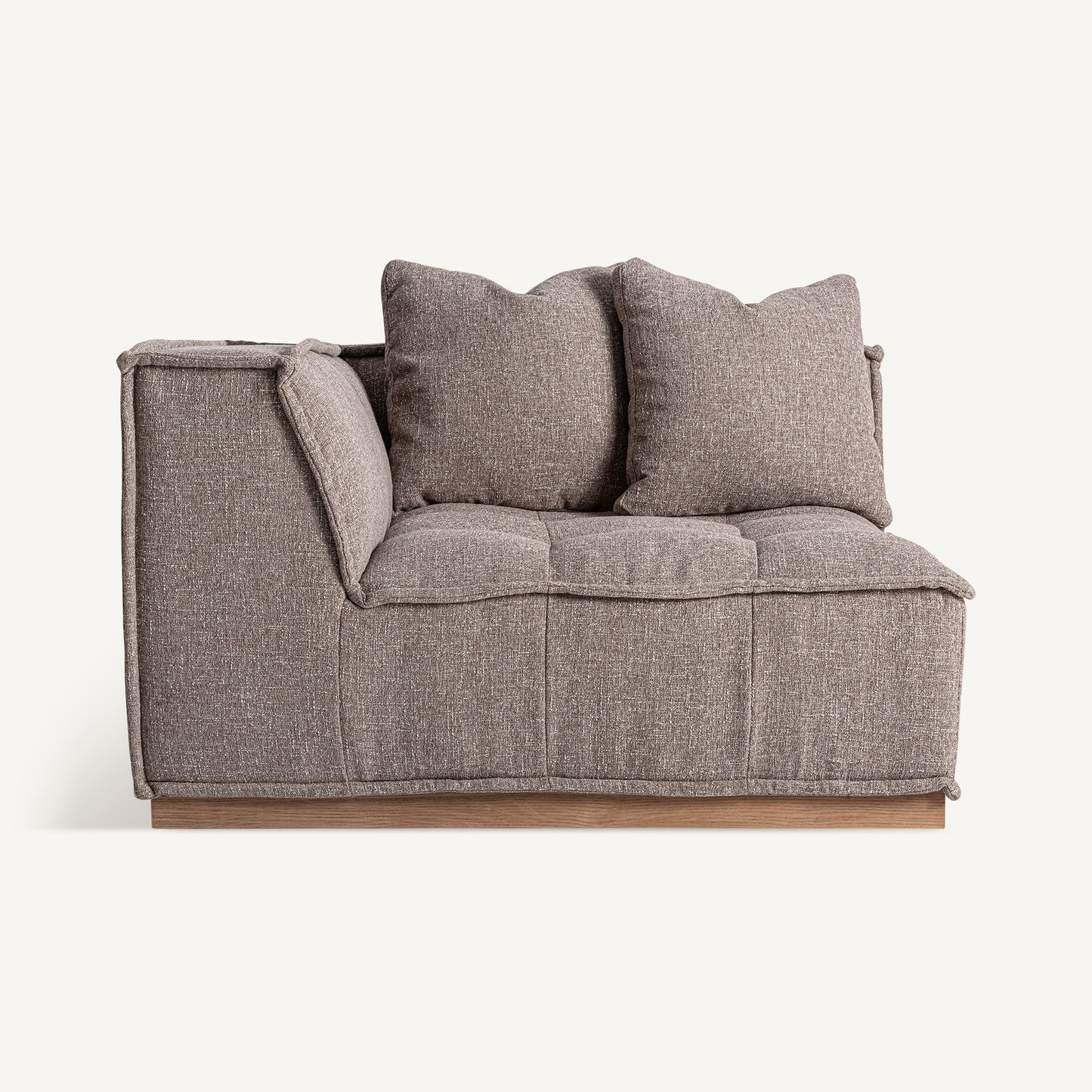 VITTEL BROWN CORNER SOFA MODULE (PINE WOOD)