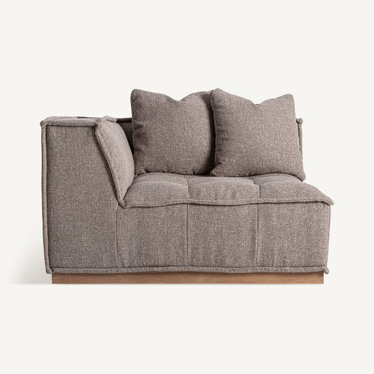 VITTEL BROWN CORNER SOFA MODULE (PINE WOOD)
