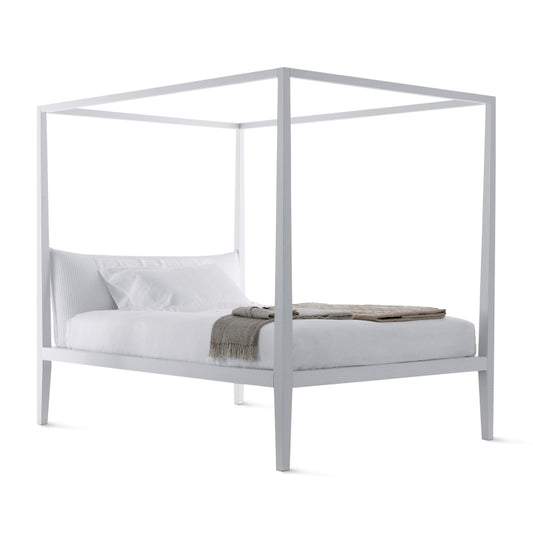 Moheli White Baldacchino Canopy Bed
