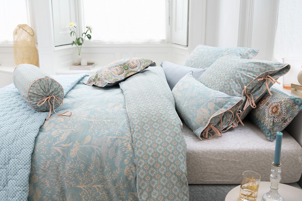 Leafy - fitted sheets khaki