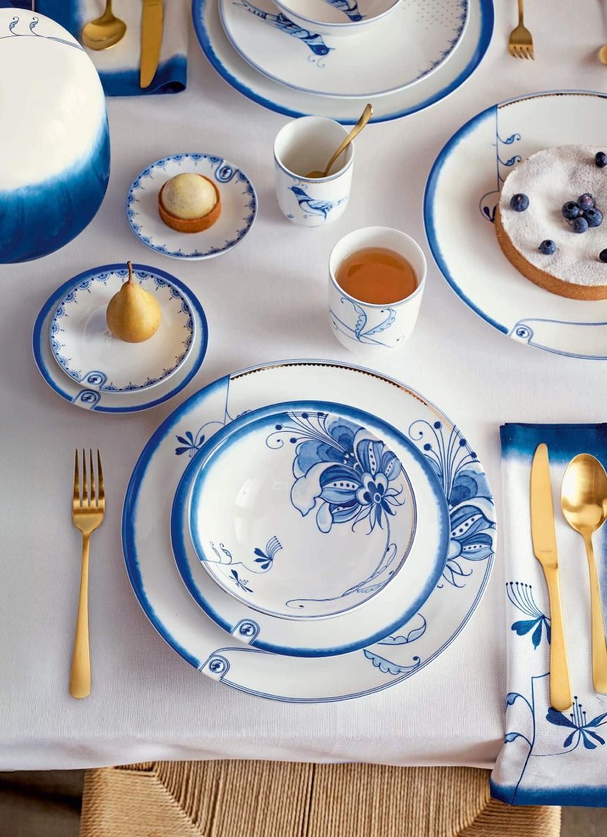 Dinner Plate Pip & The Blue Bird - White 30 cm (Set 4 Pieces)