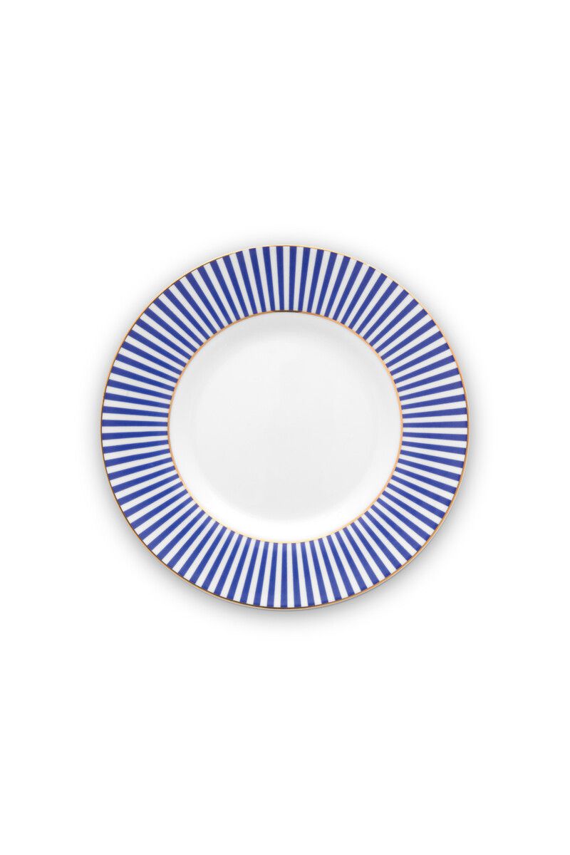 Plate Royal Stripes Blue 17 cm  (Set 4 Pieces)