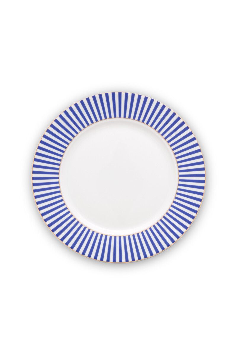 Plate Royal Stripes Blue 21 cm  (Set 4 Pieces)