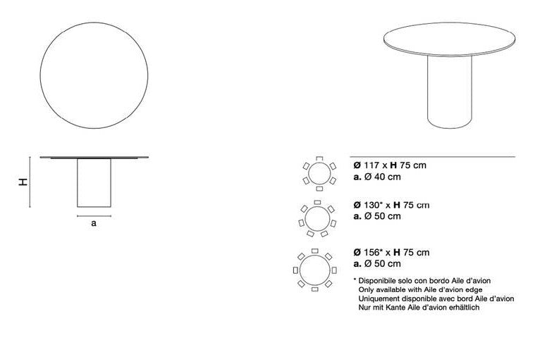 Raki Round One Dining Table