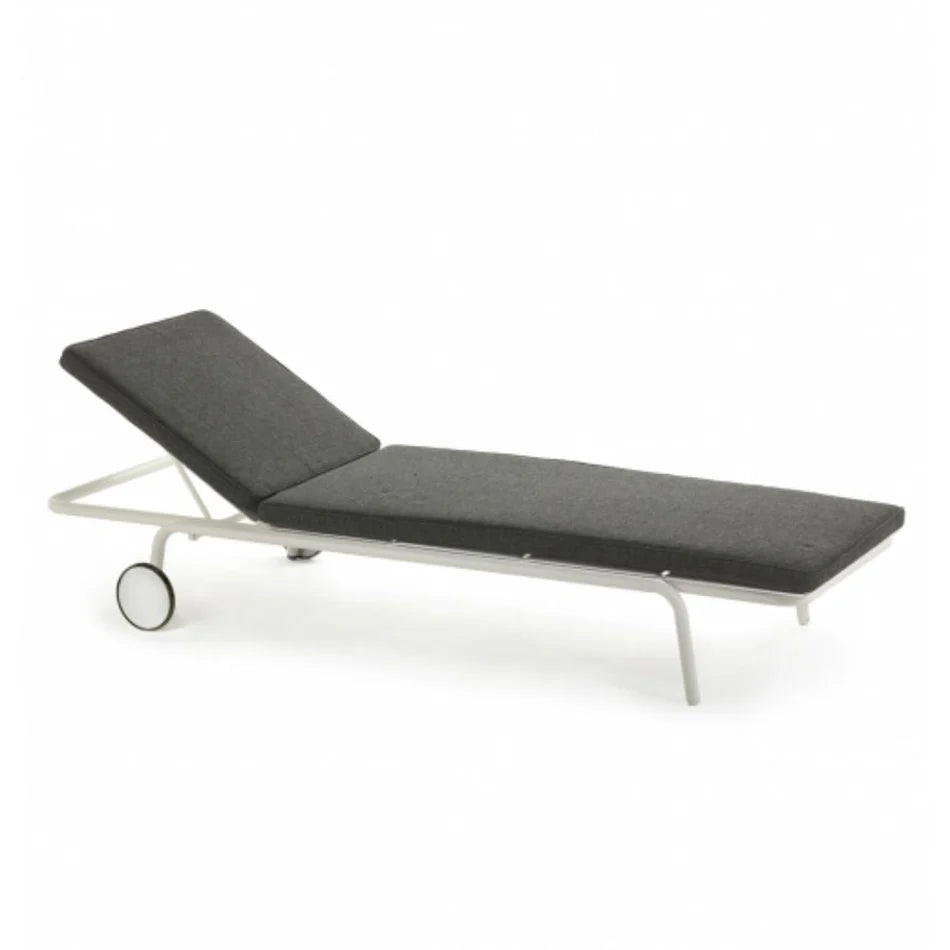 Cushion sun lounger black - August