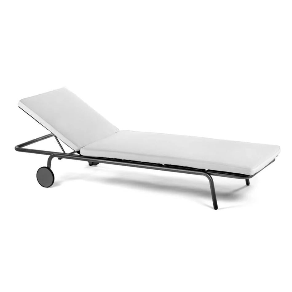 Cushion sun lounger white - August