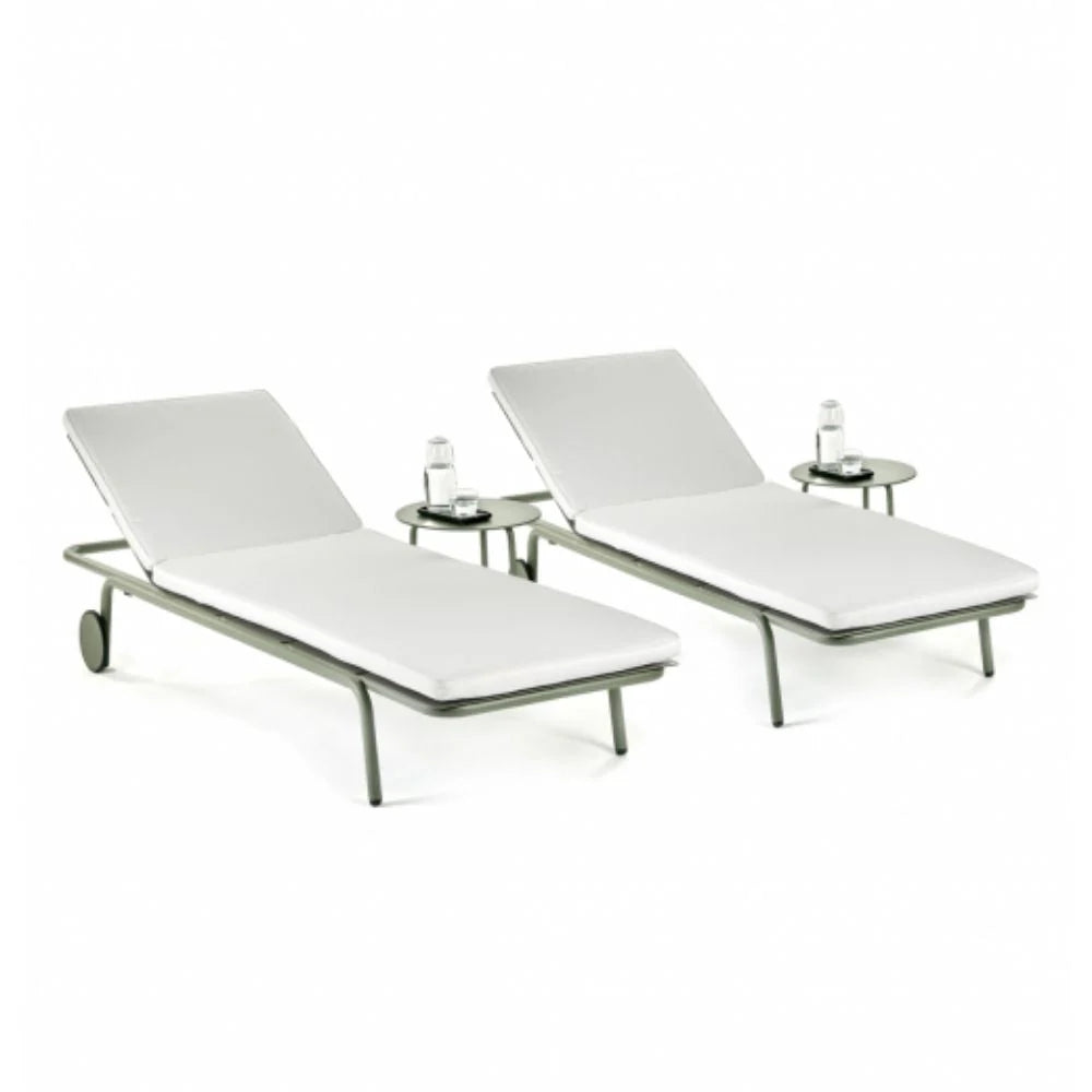 Cushion sun lounger white - August
